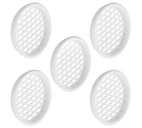 cyclingcolors 5x Rejilla de ventilación redonda 50 mm Diámetro total 55 mm de plástico Orificio Gabinete Armario Cocina, Blanco