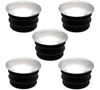 cyclingcolors 5x Tapas de tubo tapones de plástico chapa metalica redondo tapón inserción cromo, 35mm
