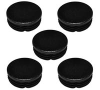 cyclingcolors 5x Tapones Tapas de tubo Insertos Redondo Negro Plástico Sillas Muebles (Ø25mm)