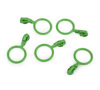 cyclingcolors 5x Tirador de Cremallera Anillo Tamaño N°3 de Metal Cursor Kit de Reparación Reemplazo Ropa Vaqueros Maleta Equipaje, verde claro