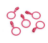 cyclingcolors 5x Tirador de Cremallera Anillo Tamaño N°3 de Metal Cursor Kit de Reparación Reemplazo Ropa Vaqueros Maleta Equipaje, rosa