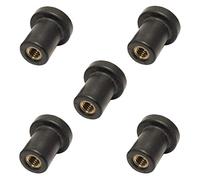 cyclingcolors 5x Tuerca de goma surtida pernos tornillos de parabrisas motocicletas coche negro, M6 LR