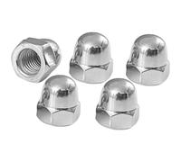 cyclingcolors 5x Tuerca Hexagonal de Acero Inoxidable A2 DIN 1587 Tuercas ciegas para Tornillos Pernos con Rosca Métrica, M18