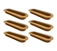cyclingcolors 6x Tirador empotrable 31 x 88 mm plástico para armario cocina cajón y muebles del hogar, roble