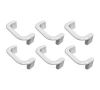 cyclingcolors 6x Tirador para mueble 64 mm plástico para armario cocina cajón y muebles del hogar, blanco