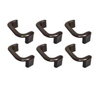 cyclingcolors 6x Tirador para mueble 64 mm plástico para armario cocina cajón y muebles del hogar, marrón oscuro