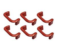 cyclingcolors 6x Tirador para mueble 64 mm plástico para armario cocina cajón y muebles del hogar, rojo