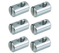 cyclingcolors 6x Tuercas de barril M6 x 20mm x12mm cilíndricas pernos muebles chapado acero