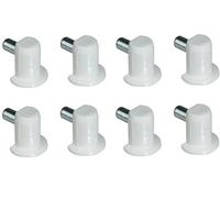 cyclingcolors 8x Portaestantes soportes para estantes 5mm blanco plastico metálico tacos tondo muebles