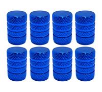 cyclingcolors 8X Tapas Tapones de Válvula metálico de Aluminio Schrader neumático Bicicleta Moto Coche Quad Patinete, Azul