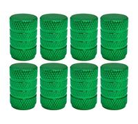 cyclingcolors 8X Tapas Tapones de Válvula metálico de Aluminio Schrader neumático Bicicleta Moto Coche Quad Patinete, Verde