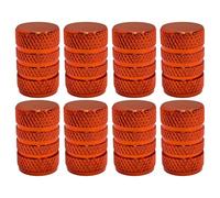 cyclingcolors 8X Tapas Tapones de Válvula metálico de Aluminio Schrader neumático Bicicleta Moto Coche Quad Patinete, Naranja