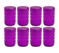 cyclingcolors 8X Tapas Tapones de Válvula metálico de Aluminio Schrader neumático Bicicleta Moto Coche Quad Patinete, Violeta