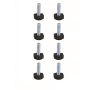 cyclingcolors 8X Tornillos moleteados M8 x30 para Muebles pies Ajustables reguladores Acero plastico
