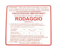 cyclingcolors Adhesivo de rodaje Compatible con Piaggio Vespa GS 150cc Adhesivo restauración Scooter clásico Referencia Original 610292M