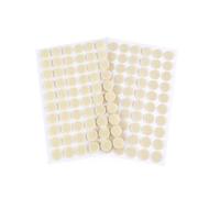 cyclingcolors Adhesivo Redondo Doble Cara Pegajoso Monedas Lunares Puntos Adhesivo Cintas Gancho Bucle para Materiales Enseñanza Escolar Uso Doméstico 60 pares 15mm, crema claro