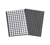 cyclingcolors Adhesivo Redondo Doble Cara Pegajoso Monedas Lunares Puntos Adhesivo Cintas Gancho Bucle para Materiales Enseñanza Escolar Uso Doméstico 126 pares 10mm, transparente
