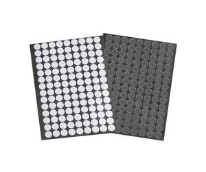 cyclingcolors Adhesivo Redondo Doble Cara Pegajoso Monedas Lunares Puntos Adhesivo Cintas Gancho Bucle para Materiales Enseñanza Escolar Uso Doméstico 126 pares 10mm, transparente