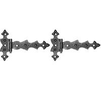 cyclingcolors Bisagras antiguas negras 70x105mm metal puertas armario madera retro vintage negro (Paquete de 2)