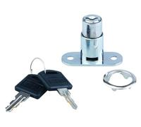 cyclingcolors Cerradura de bayoneta cromada + roseta + llave, para mueble, puerta corredera