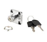 cyclingcolors Cerradura de cajón combinada + contraparte de metal cromado + llave + roseta, mueble