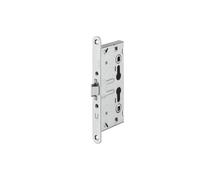 cyclingcolors Cerradura de embutir para puerta de entrada, resistente al fuego, cilindro de perfil europeo, ancho de placa: 24 mm, entrada 65 mm, acero
