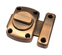 cyclingcolors Cerradura Giratoria para puerta interior con tornillos 55 mm cierre de seguridad metálico baño dormitorio aseo mueble armario gabinete, cobre