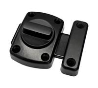 cyclingcolors Cerradura Giratoria para puerta interior con tornillos 55 mm cierre de seguridad metálico baño dormitorio aseo mueble armario gabinete, negro