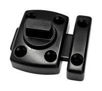 cyclingcolors Cerradura Giratoria para puerta interior con tornillos modelo pequeño 42 mm cierre de seguridad metálico baño dormitorio aseo mueble armario gabinete, negro