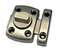 cyclingcolors Cerradura Giratoria para puerta interior con tornillos modelo pequeño 42 mm cierre de seguridad metálico baño dormitorio aseo mueble armario gabinete, plata
