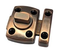 cyclingcolors Cerradura Giratoria para puerta interior con tornillos modelo pequeño 42 mm cierre de seguridad metálico baño dormitorio aseo mueble armario gabinete, cobre