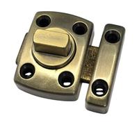 cyclingcolors Cerradura Giratoria para puerta interior con tornillos modelo pequeño 42 mm cierre de seguridad metálico baño dormitorio aseo mueble armario gabinete, latón