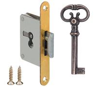cyclingcolors Cerradura para insertar 20 mm para armario con llave antigua mueble cajón puerta, izquierda
