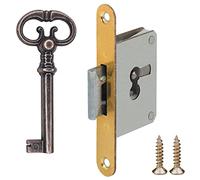cyclingcolors Cerradura para insertar para armario con llave antigua mueble cajón puerta, derecha