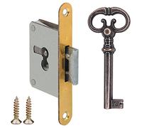 cyclingcolors Cerradura para insertar para armario con llave antigua mueble cajón puerta, izquierda