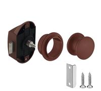 cyclingcolors Cerradura Push lock para armario 25mm Botón Pulsador mueble autocaravana camper cajón puerta, marrón oscuro