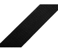 cyclingcolors Cinta de Correa Polipropileno, Ancho 40 mm, Largo 25 Metros, Cuerda para Mochilas, Muebles, sillas, toboganes, mercería, Ropa, Negro