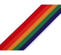 cyclingcolors Cinta de Correa Polipropileno, Ancho 50 mm, Largo 25 Metros, Cuerda para Mochilas, Muebles, sillas, toboganes, mercería, Ropa, Multicolore