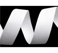 cyclingcolors cinta de sarga de algodón en espiga ancho 25mm x longitud 50m, blanco