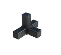 cyclingcolors CONECTOR PARA TUBO CUADRADO 20x20 25x25 30x30 20mm 25mm 30mm Plástico ángulo recto soporte estantes negro (Y (20mm))