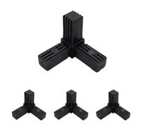 cyclingcolors CONECTOR PARA TUBO CUADRADO 20x20 25x25 30x30 20mm 25mm 30mm Plástico ángulo recto soporte estantes negro (Y (20mm)) (Paquete de 4)