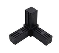 cyclingcolors CONECTOR PARA TUBO CUADRADO 20x20 25x25 30x30 20mm 25mm 30mm Plástico ángulo recto soporte estantes negro (Y (30mm))