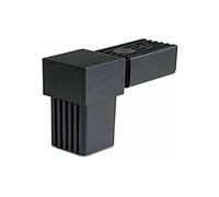 cyclingcolors CONECTOR PARA TUBO CUADRADO 20x20 25x25 30x30 20mm 25mm 30mm Plástico ángulo recto soporte estantes negro (L (25mm))