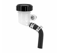 cyclingcolors Depósito de cilindro maestro de freno universal redondo, diámetro del tanque: 42 mm, tapa de aluminio negra.