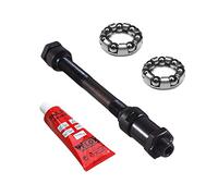 cyclingcolors Eje Rueda Bici 10 x 145 MM + RODAMIENTOS 1/4" + Grasa Hueco Trasero Perforado Bicicleta BUJE