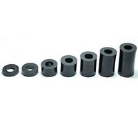 cyclingcolors Espaciador de Plástico M6 para Tornillo/Tubo/Arandela, 14mm, Negro, Paquete de 10