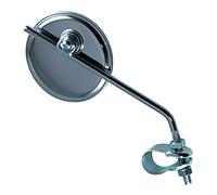 cyclingcolors Espejo Manillar Bicicleta Redondo 75MM Cromo Universal Retro Blanco RETROVISORES para Bici Motocicleta Moto Vintage Acero Carretera Clásico