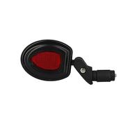 cyclingcolors Espejo retrovisor universal bicicleta carretera urbanas fixie MTB montaña Soporte para manillar ovalado negro ajustable de 360°, 65 x 50 mm, izquierda y derecha, 22,2 mm