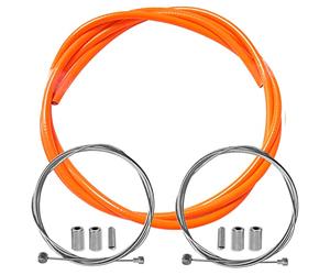 cyclingcolors Funda de freno para bicicleta con cable de freno delantero trasero compatible con Shimano Sram carretera MTB, Naranja Fluo
