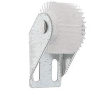 Cyclingcolors Guía de delantal de persiana enrollable de acero con rueda de PVC atornillada, espesor de 35 mm, distancia entre centros de 15 mm, carpintería